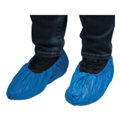   Cipővédő egyszer használatos műanyag lábzsák kék színben