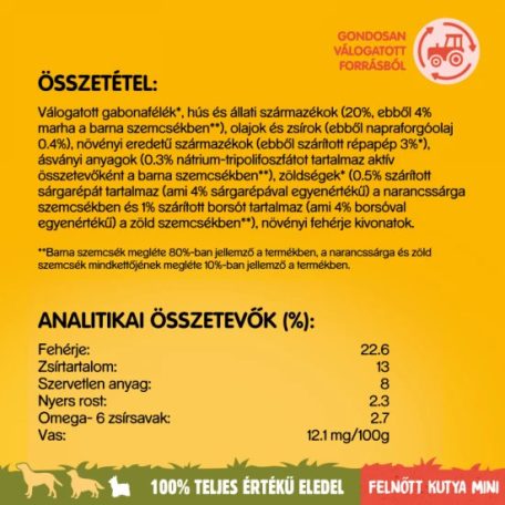 Pedigree Száraz Mini Marha-Zöldség 12kg