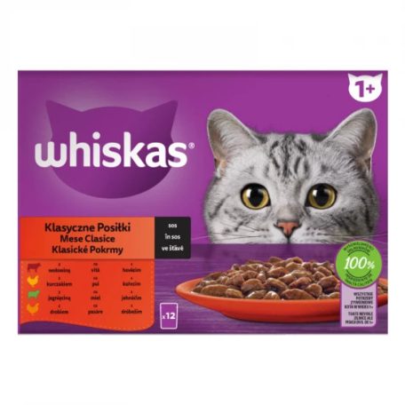 Whiskas alutasak Multipack klasszikus mártásban 12x85g