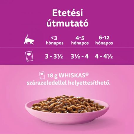 Whiskas alutasak Multipack húsos mártásban JUNIOR 4x85g