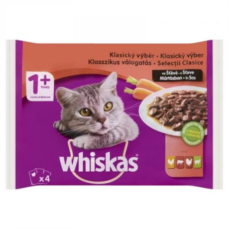 Whiskas alutasak Multipack Marha-Csirke  mártásban  4x85g