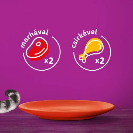 Whiskas alutasak Multipack Marha-Csirke  mártásban  4x85g