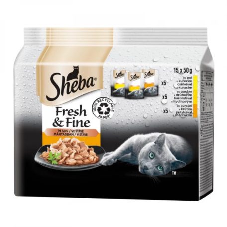 Sheba Mini 15x50g szárnyas Multipack