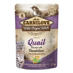   Carnilove Cat tasakos Quail with Dandelion for sterilized - Fürj pitypanggal ivart 85g