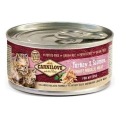   Carnilove Cat Kitten Turkey & Salmon Can- Pulyka és Lazac Hússal Konzerv 100g
