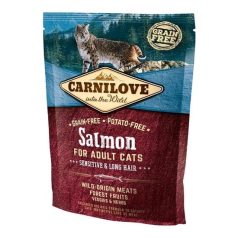   Carnilove Cat Adult Salmon Sensitive & Long Hair- Lazac Hússal 400g