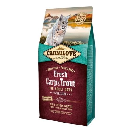 Carnilove Fresh Adult Cat Carp & Trout Sterilised - Ponty és Pisztráng Hússal 6kg