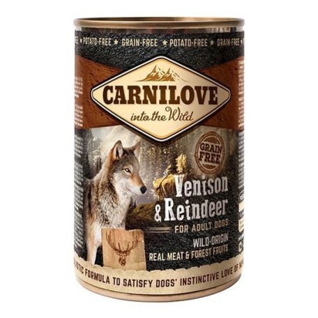 Carnilove Adult Venison & Reindeer Can- Vad és Rénszarvas Hússal Konzerv 400gr