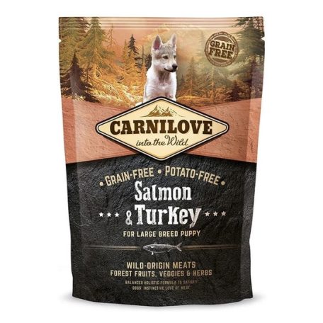 Carnilove Puppy Large Salmon & Turkey- Lazac-Pulyka Hússal 1,5kg