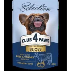   Club 4 Paws Premium Plusz Alutasakos Válogatás Marhahússal és Zöldséggel zselében 85g