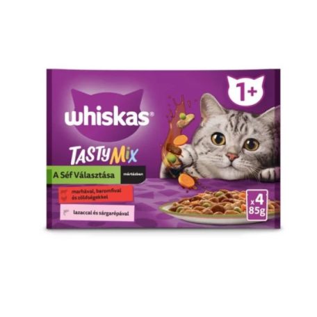 Whiskas alutasak Multipack Tasty Mix Chef's choice mártásban 4x85g