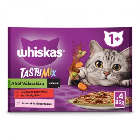 Whiskas alutasak Multipack Tasty Mix Chef's choice mártásban 4x85g