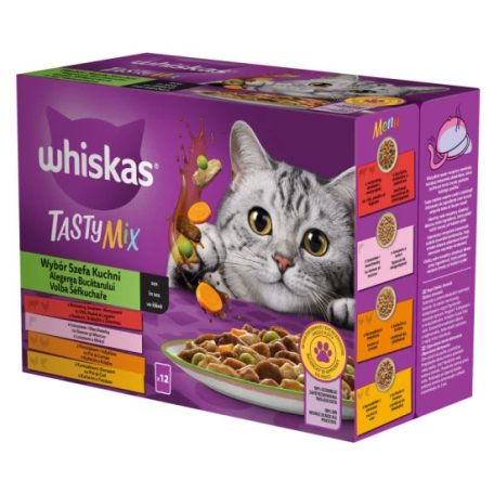 Whiskas alutasak Multipack Tasty Mix Chef's choice mártásban 12x85g