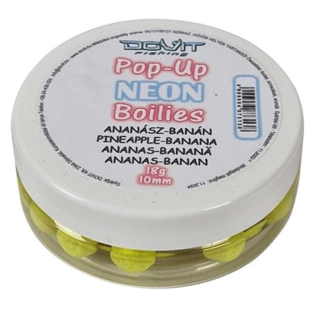 Dovit Pop-Up Neon Boilie 10mm - Ananász - Banán 18g
