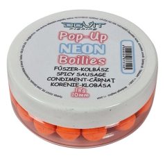 Dovit Pop-Up Neon Boilie 10mm - Fűszeres Kolbász 18g