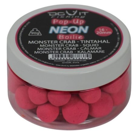 Dovit Pop-Up Neon Boilie 16-20mm - Monster Crab - Tintahal  90g