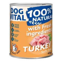   Dog Vital konzerv 100% Natural Soft Paté Turkey - pulyka 400g