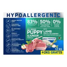   Dog Vital Hipoallergén Puppy&Junior All breed Lamb,apple&blueberry 12+2kg grátisz