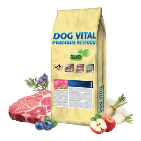 Dog Vital Hipoallergén Adult Mini Pork,apple&blueberry 12+2kg grátisz
