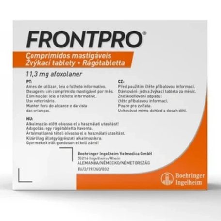 Frontpro 11,3 mg rágótabletta 2-4 kg 3X