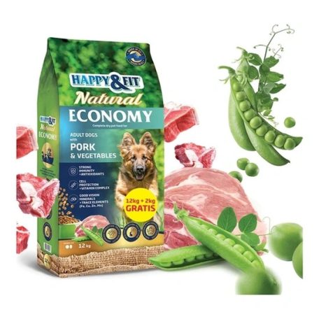 Happy&Fit Natural Economy Adult with Pork and Vegetables 12+2kg