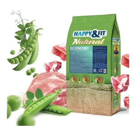 Happy&Fit Natural Economy Adult with Pork and Vegetables 12+2kg