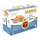 Iams Cat Delights alutasak Sea in jelly Multipack, többféle halas íz, zamatos aszpikban 12x85g