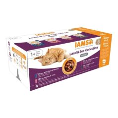   Iams Cat Delights alutasak Land & Sea Multipack Aszpikban nedves macskatáp 48x85g