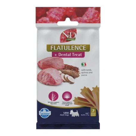 N&D Quinoa Dog Jutalomfalat Flatulence Adult Mini puffadásra 60g