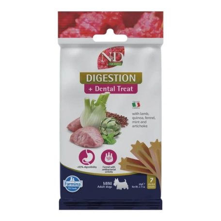N&D Quinoa Dog Jutalomfalat Digestion Lamb Adult Mini 60g