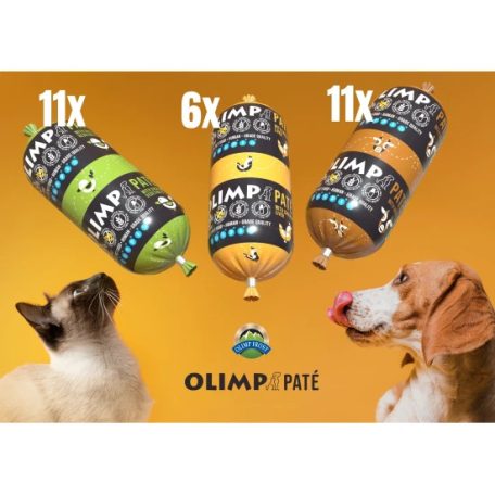 OLIMP Paté 200g MIX BOX marhamáj , kacsa+zöldség, csirke+máj,  28db/karton