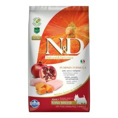   N&D Dog Grain Free csirke & gránátalma sütőtökkel adult mini 2,5kg