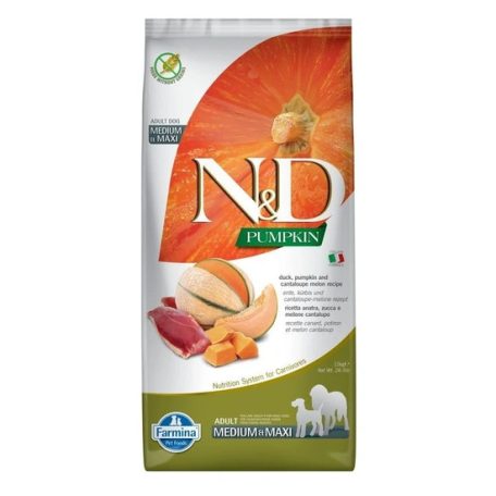 N&D Pumpkin Dog kacsa & sütőtök,sárgadinnye adult medium & maxi 12kg