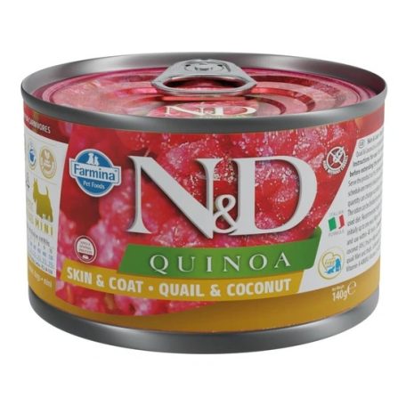 N&D Quinoa Dog konzerv fürj & kókusz adult mini 140g