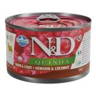 N&D Quinoa Dog konzerv szarvas & kókusz adult mini 140g