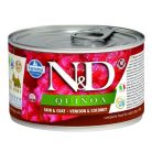 N&D Quinoa Dog konzerv szarvas & kókusz adult mini 140g