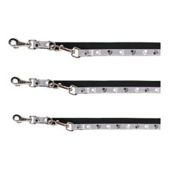   Trixie Reflect fényvisszaverő póráz, tappancsos szürke/fekete XS-S2m/15mm