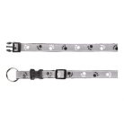 Trixie Nyakörv Reflect Fényvisszaverő Tappancsos Szürke/Fekete S-M 30-45cm/15mm