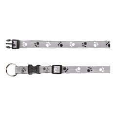   Trixie Nyakörv Reflect Fényvisszaverő Tappancsos Szürke/Fekete L-Xl 40-65cm/25mm