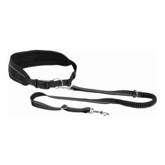   Trixie derékra rögzíthető póráz futáshoz 75-120cm/9 cm, 1,2-1,5m/25mm szürke