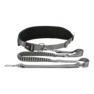 Trixie derékra rögzíthető póráz futáshoz 75-120cm/9 cm, 1,2-1,5m/25mm szürke