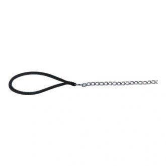 Trixie láncos póráz nylon fogóval 1m/3mm fekete