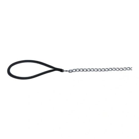 Trixie láncos póráz nylon fogóval 1m/3mm fekete