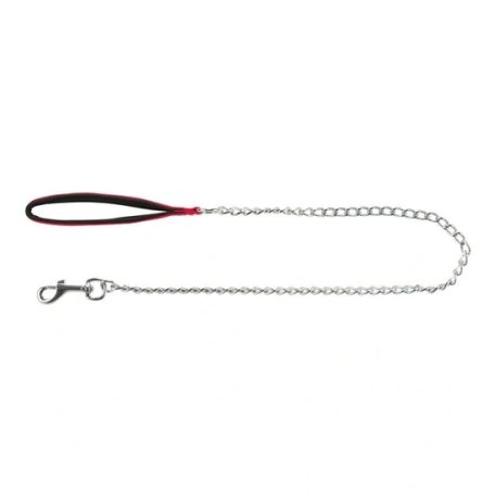 Trixie láncos póráz nylon fogóval 1m/3mm piros