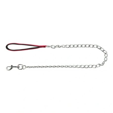 Trixie láncos póráz nylon fogóval 1m/4mm piros