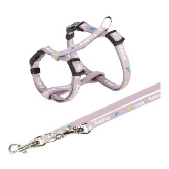  Trixie Hám pórázzal Junior & Puppy M–L: 27–45 cm/10 mm, 2m, világos lila