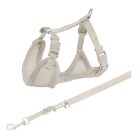 Trixie Junior Puppy Soft Szett Hám+póráz 26–34 cm/10mm 2m világos szürke