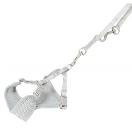 Trixie Junior Puppy Soft Szett Hám+póráz 26–34 cm/10mm 2m világos szürke