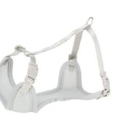   Trixie Hám Soft Pórázzal Junior & Puppy, M–L: 36–50 cm/10 mm, 2,00 m, Világos Szürke