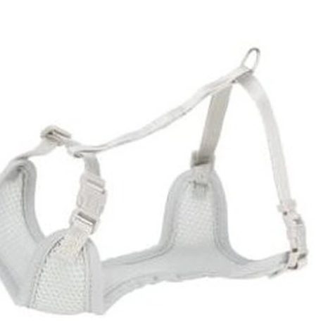 Trixie Hám Soft Pórázzal Junior & Puppy, M–L: 36–50 cm/10 mm, 2,00 m, Világos Szürke